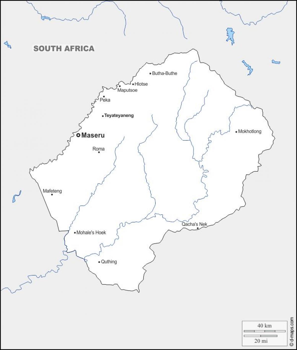 ramani ya maputsoe Lesotho