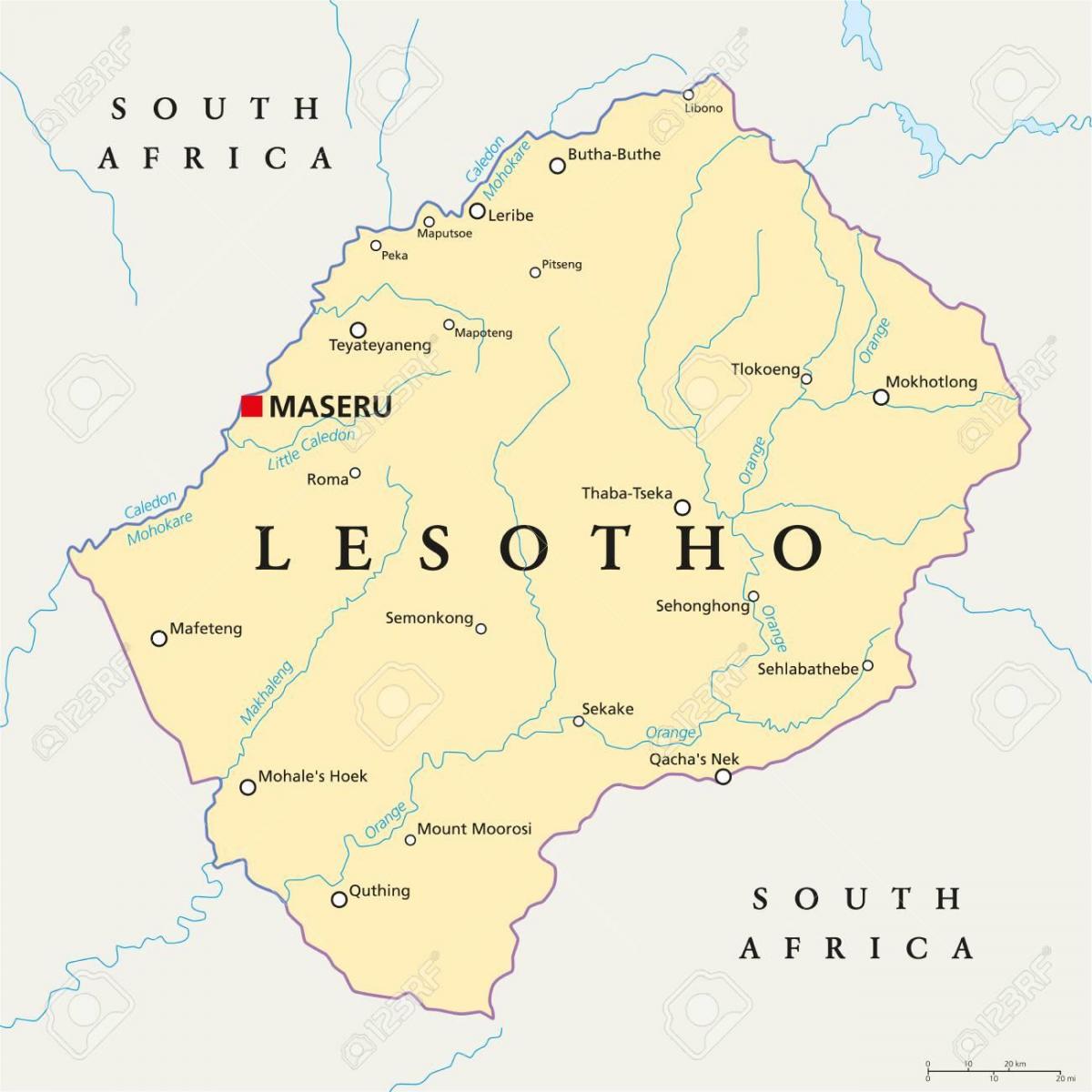 ramani ya maseru Lesotho